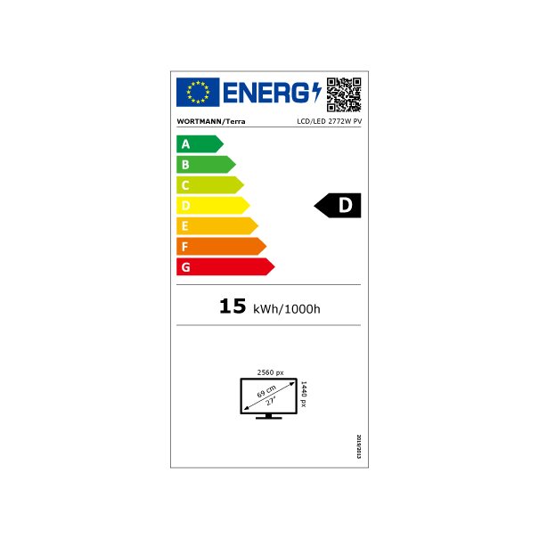 TERRA LCD/LED 2772W PV 2K IPS black HDMI/DP/USB-C